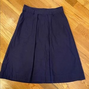 GAP navy blue twill classic uniform skirt